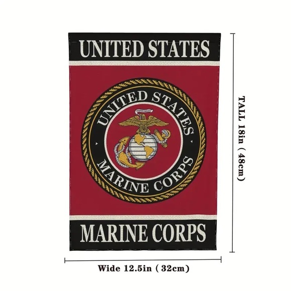 🇺🇸United States Marine Corps Support Our Troops Garden Flag! - Picture 3 of 10